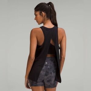 Black lululemon Tank Top with Open Back